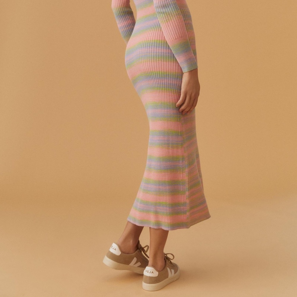 Daily Practice Pastel Stripes Sweater Dress - Picture 10 of 11